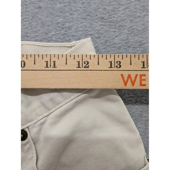 Mudd Jeans Womens 1 Cream Flare 100% Cotton Twill Back Flap Pockets Y2K Style - Picture 4 of 15